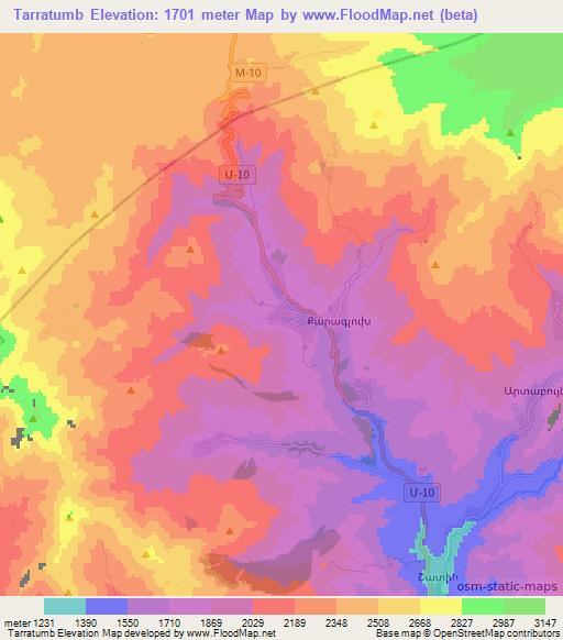 Tarratumb,Armenia Elevation Map