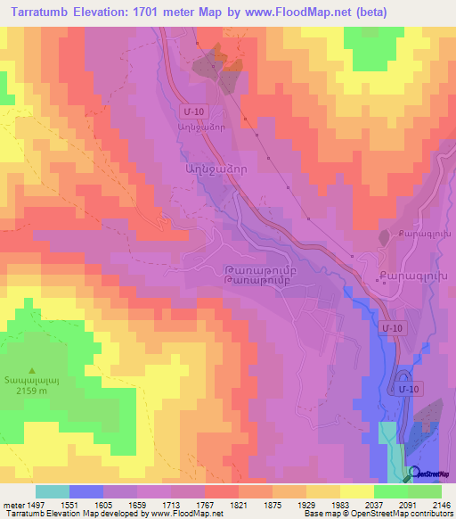 Tarratumb,Armenia Elevation Map