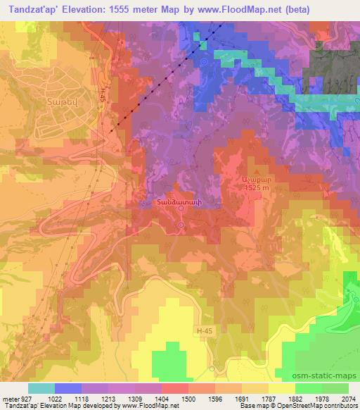 Tandzat'ap',Armenia Elevation Map