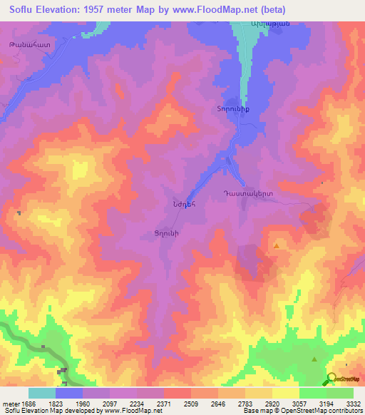 Soflu,Armenia Elevation Map