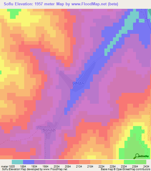 Soflu,Armenia Elevation Map
