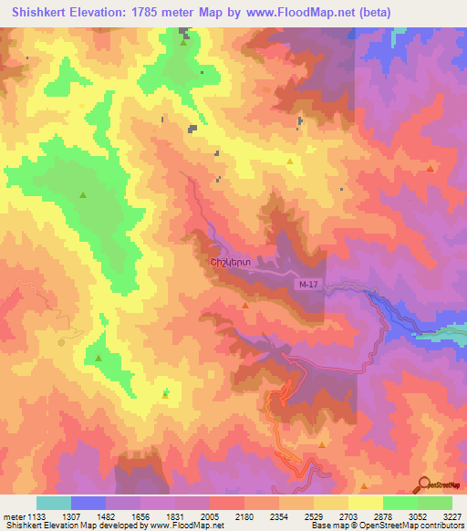 Shishkert,Armenia Elevation Map