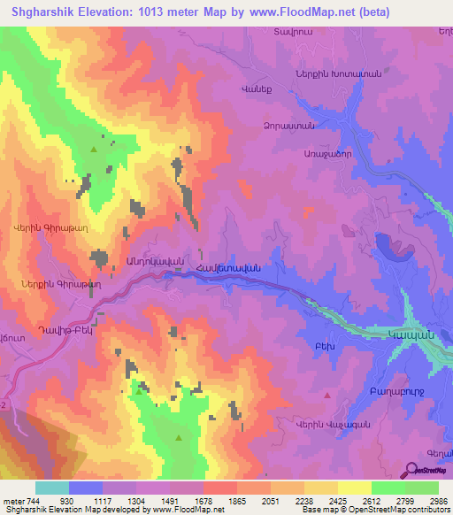 Shgharshik,Armenia Elevation Map
