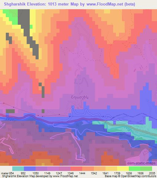 Shgharshik,Armenia Elevation Map