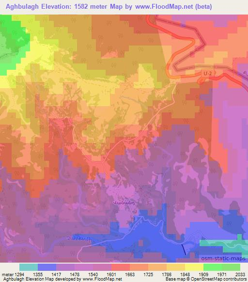 Aghbulagh,Armenia Elevation Map