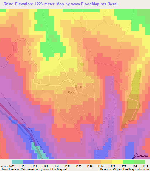 Rrind,Armenia Elevation Map