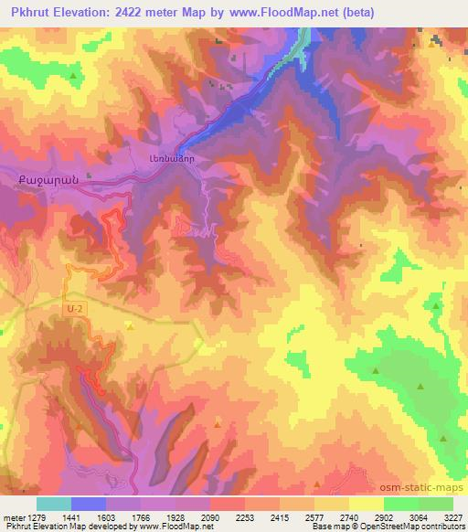Pkhrut,Armenia Elevation Map
