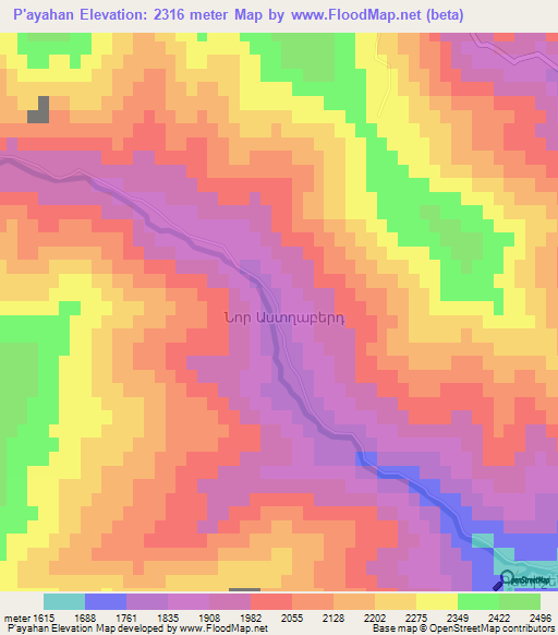 P'ayahan,Armenia Elevation Map
