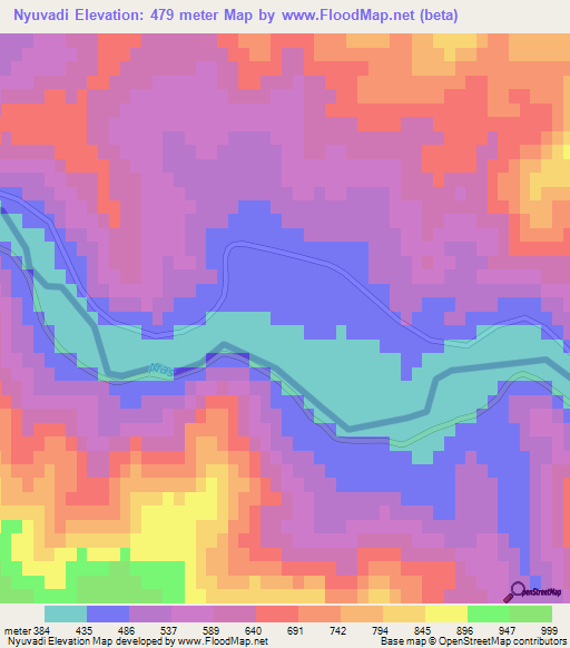 Nyuvadi,Armenia Elevation Map
