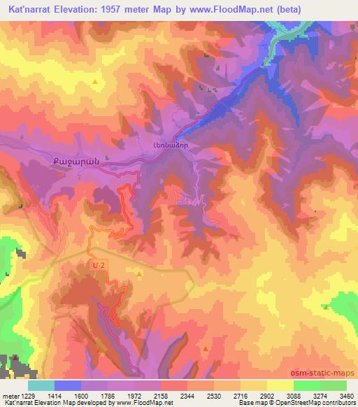 Kat'narrat,Armenia Elevation Map