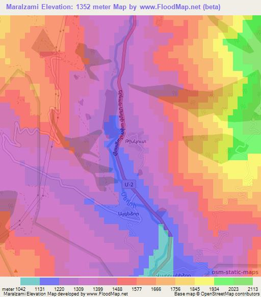 Maralzami,Armenia Elevation Map