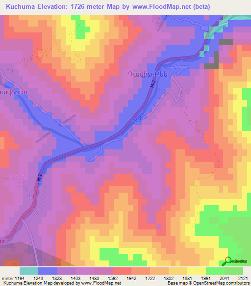 Kuchuma,Armenia Elevation Map