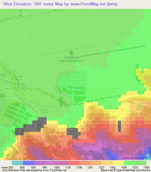 Khot,Armenia Elevation Map