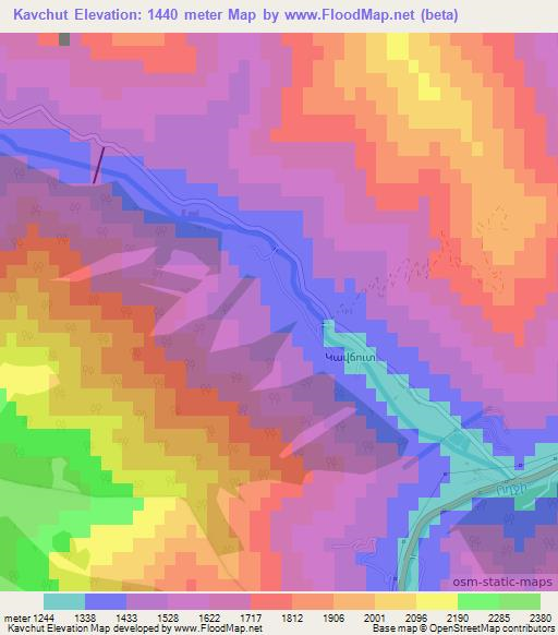 Kavchut,Armenia Elevation Map