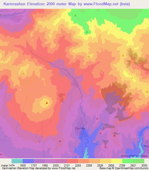 Karmrashen,Armenia Elevation Map