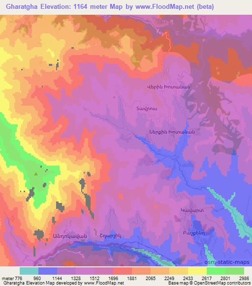 Gharatgha,Armenia Elevation Map