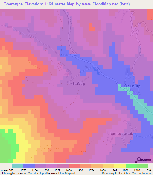 Gharatgha,Armenia Elevation Map
