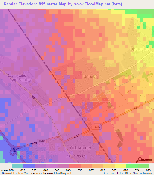 Karalar,Armenia Elevation Map