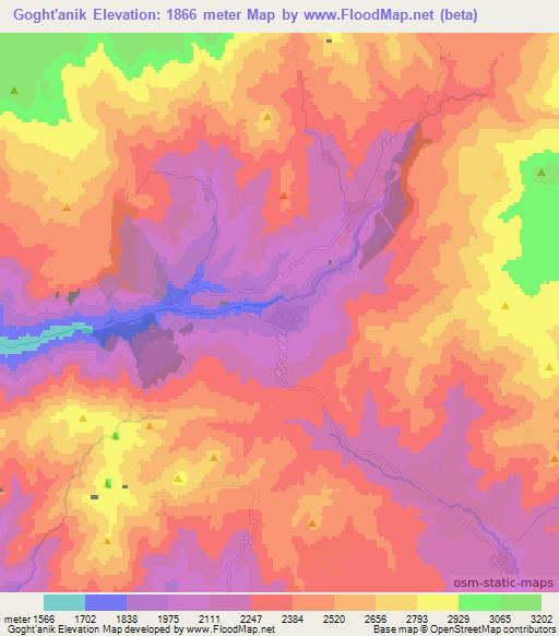 Goght'anik,Armenia Elevation Map