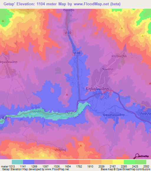 Getap',Armenia Elevation Map