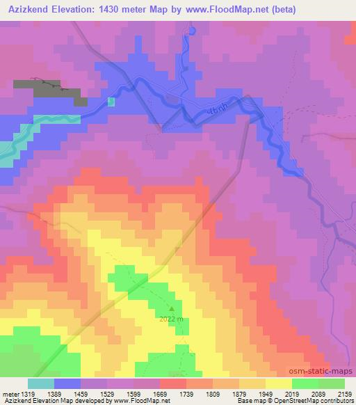Azizkend,Armenia Elevation Map