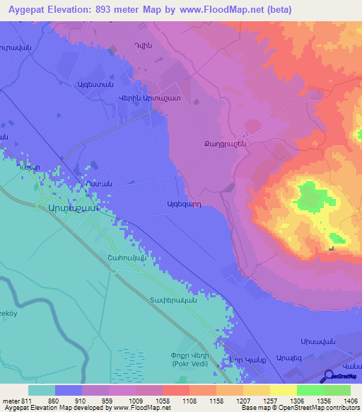 Aygepat,Armenia Elevation Map