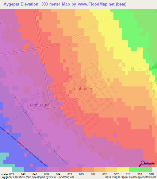 Aygepat,Armenia Elevation Map