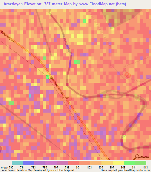 Arazdayan,Armenia Elevation Map
