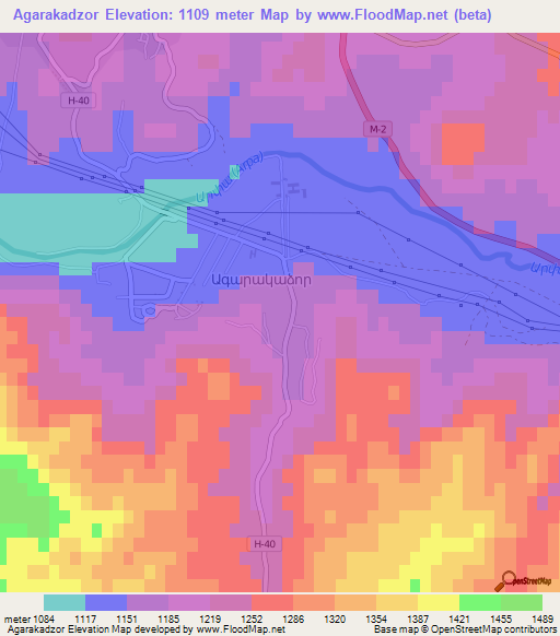 Agarakadzor,Armenia Elevation Map
