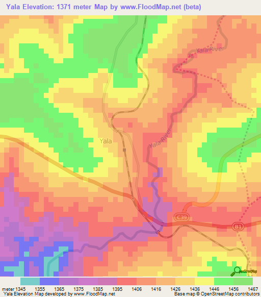 Yala,Kenya Elevation Map