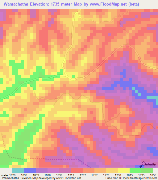 Wamachatha,Kenya Elevation Map