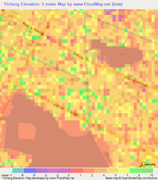 Yicheng,China Elevation Map
