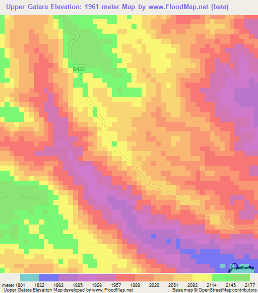 Upper Gatara,Kenya Elevation Map