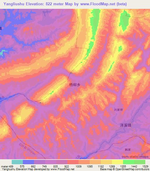 Yangliushu,China Elevation Map