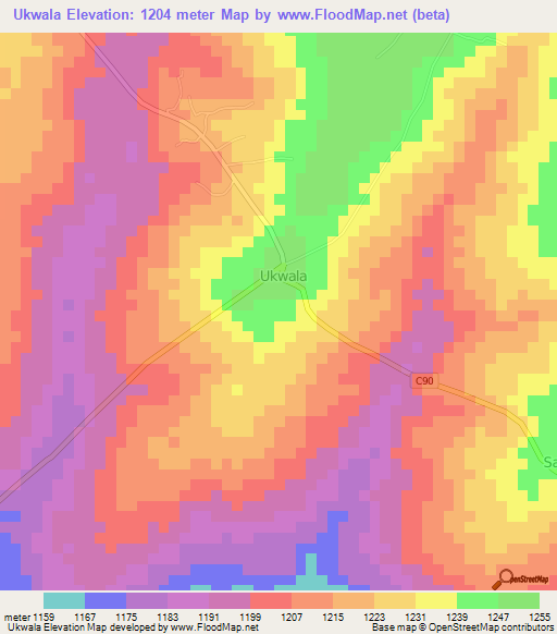 Ukwala,Kenya Elevation Map