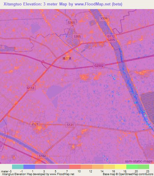 Xitangtuo,China Elevation Map
