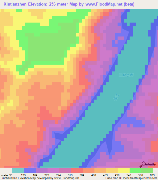 Xintianzhen,China Elevation Map