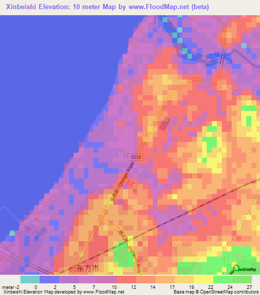 Xinbeishi,China Elevation Map