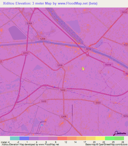 Xiditou,China Elevation Map
