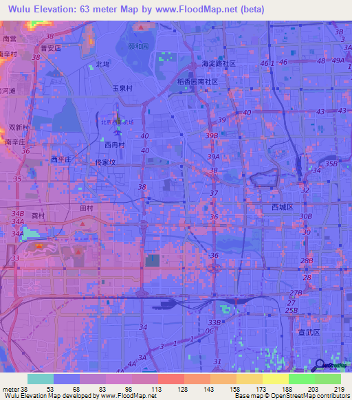 Wulu,China Elevation Map