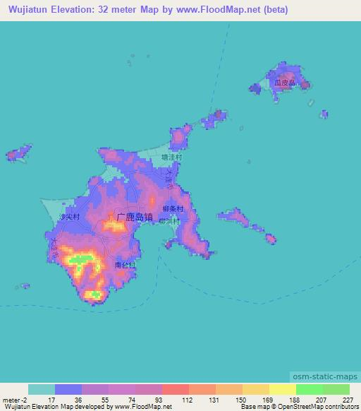 Wujiatun,China Elevation Map