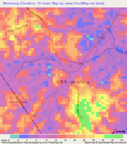 Wencheng,China Elevation Map