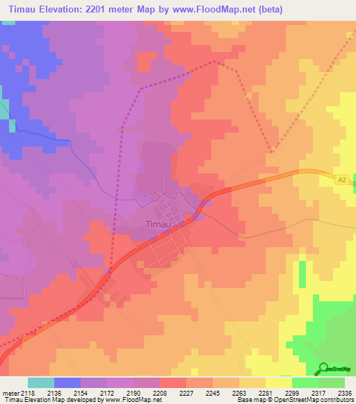 Timau,Kenya Elevation Map