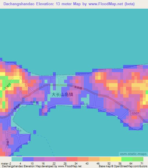 Dachangshandao,China Elevation Map