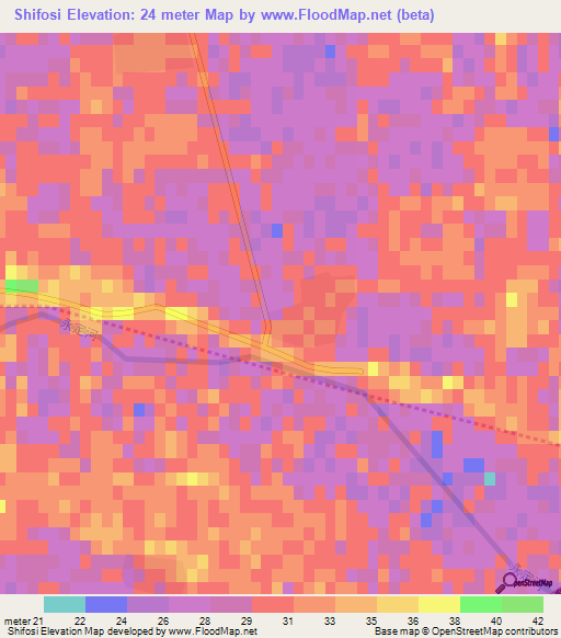 Shifosi,China Elevation Map