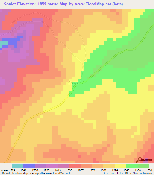 Sosiot,Kenya Elevation Map