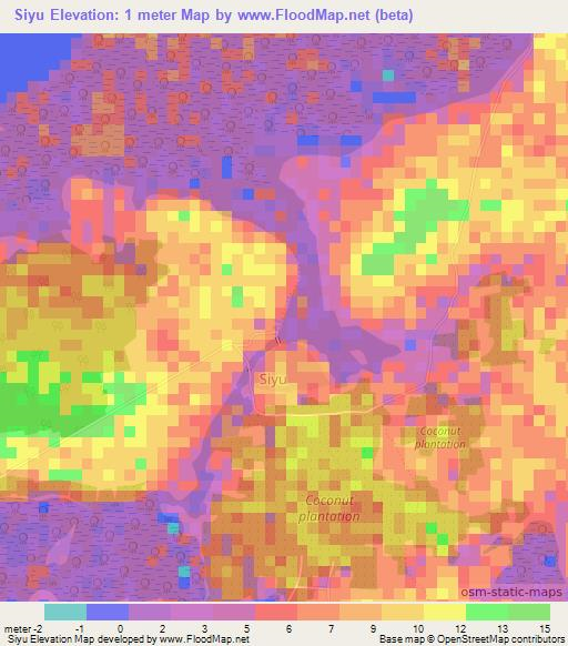 Siyu,Kenya Elevation Map