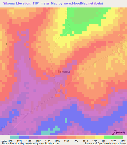 Sikoma,Kenya Elevation Map