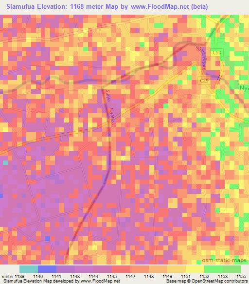 Siamufua,Kenya Elevation Map