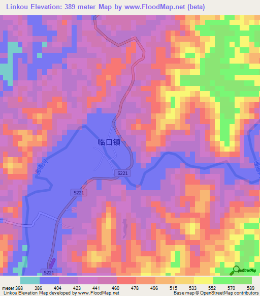 Linkou,China Elevation Map